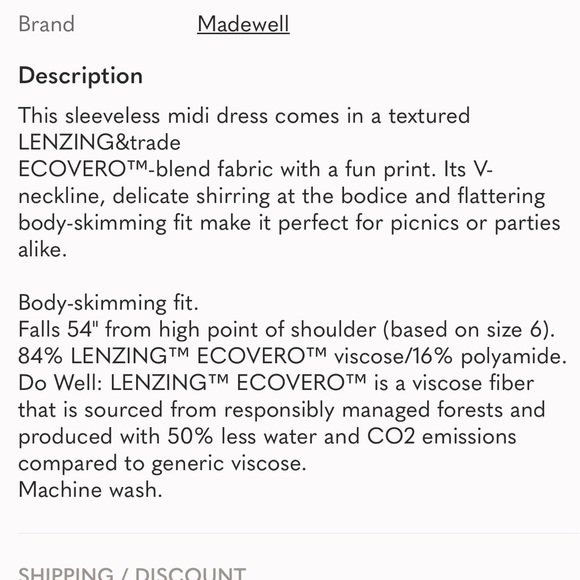 BNWT Madewell The Ariana Midi Slip Dress - Picture 3 of 6